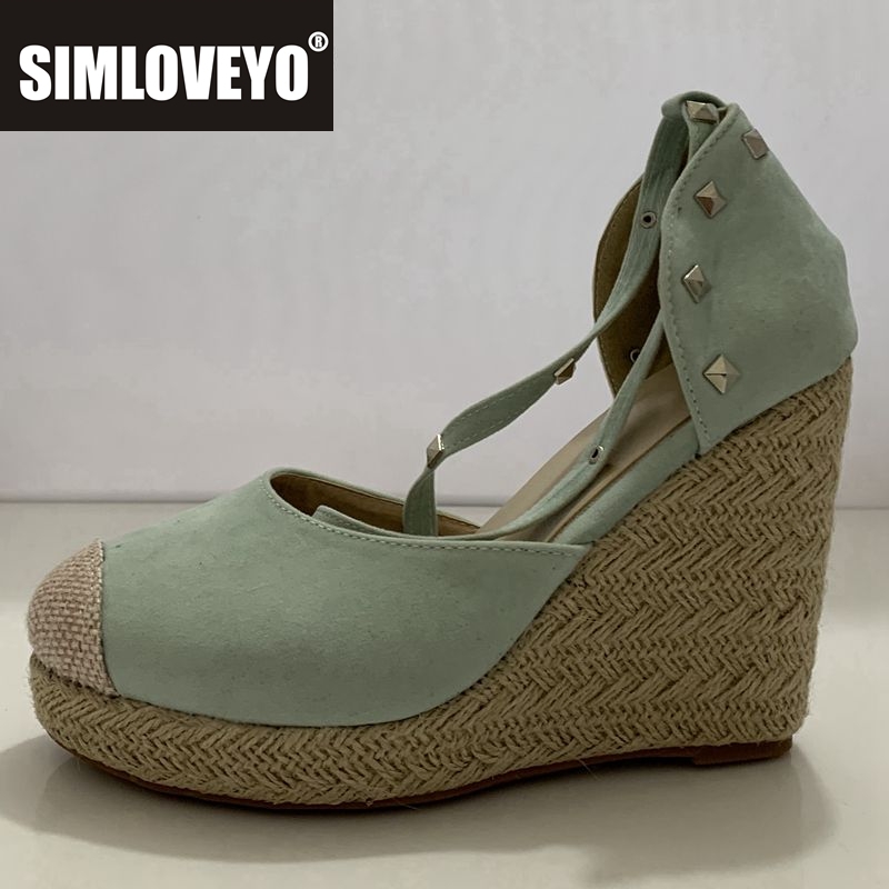 Espadrille Sandal Women - Alpargatas SIMLOVEYO, sandalias de cuña para