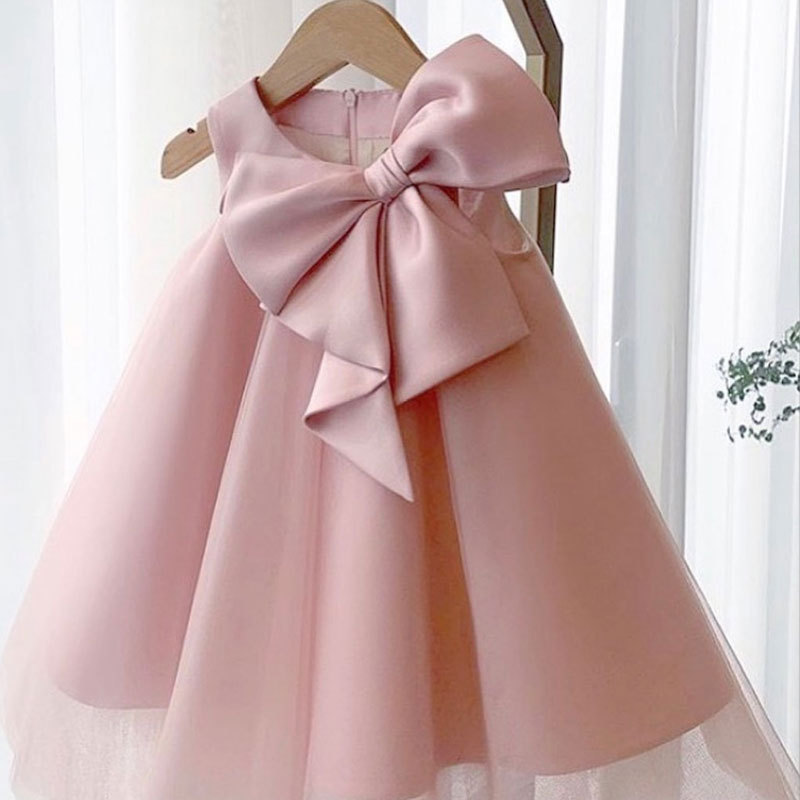 Summer Clothing Newborn - Vestido de verano con lazo grande