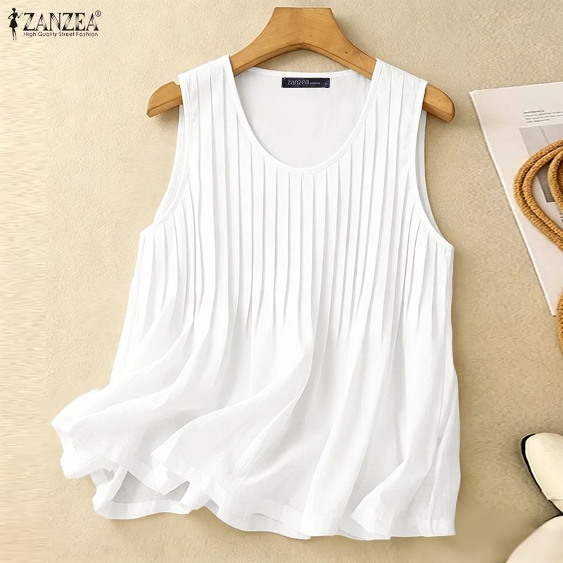 Summer Clothing Plus - ZANZEA Camiseta sin mangas de verano