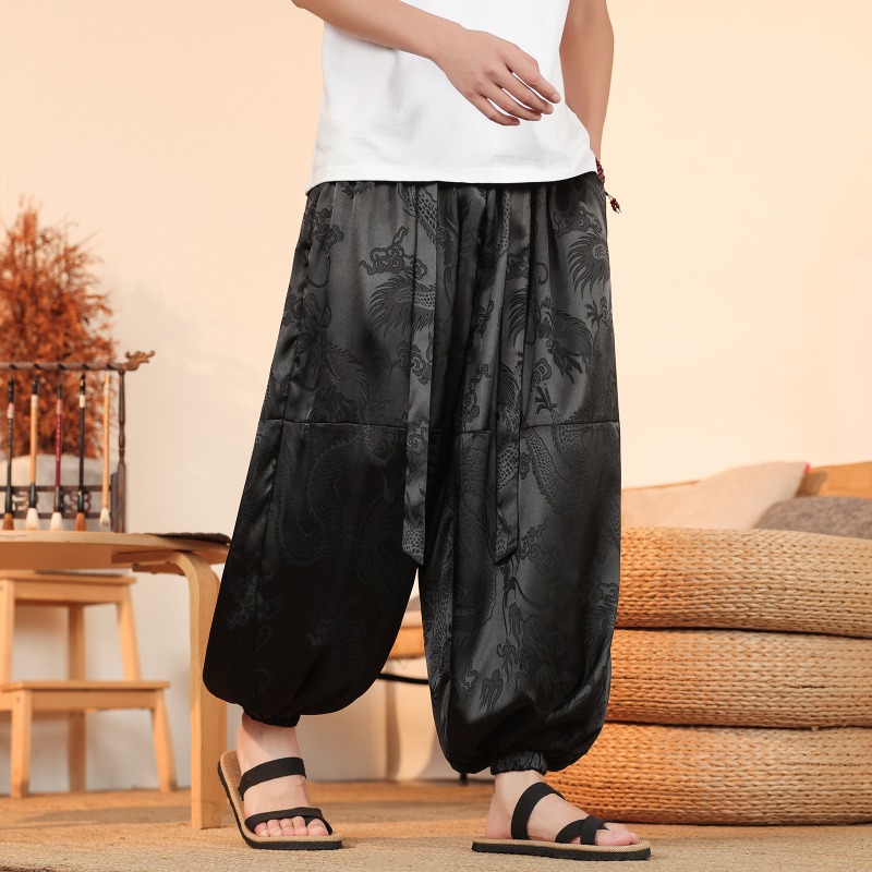 Summer Light Clothing - Pantalones de pierna ancha para hombre,