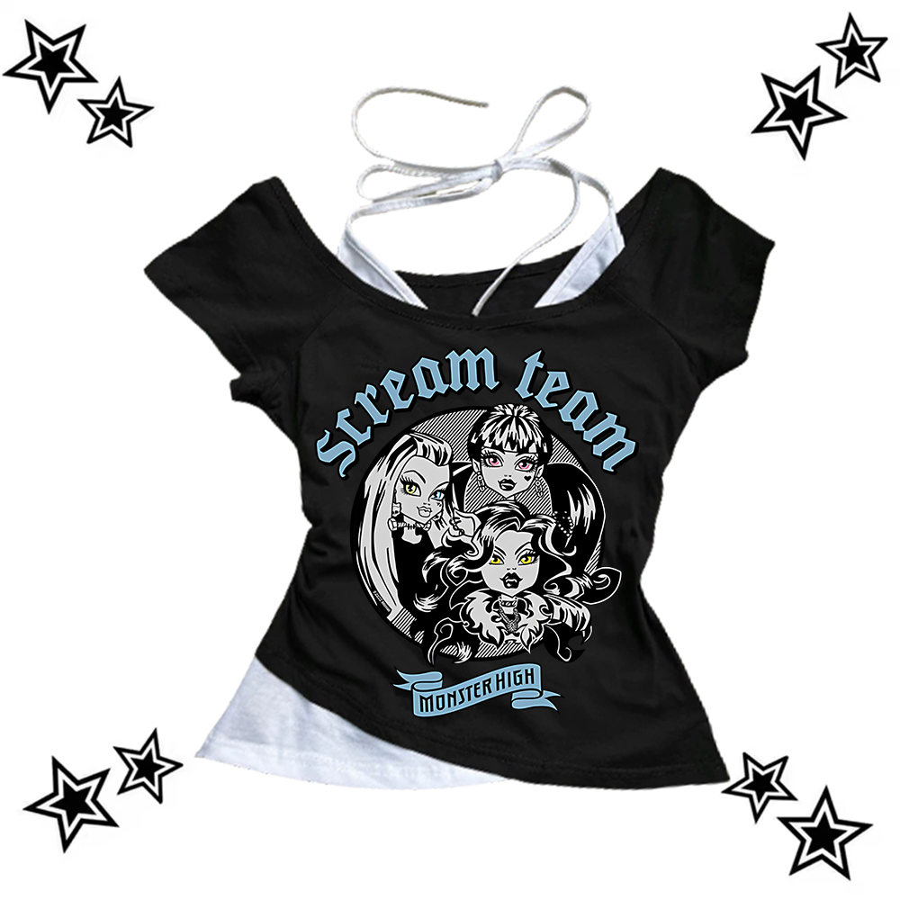 Summer Clothing Newborn - Camiseta estética Punk Fairy kawaii con
