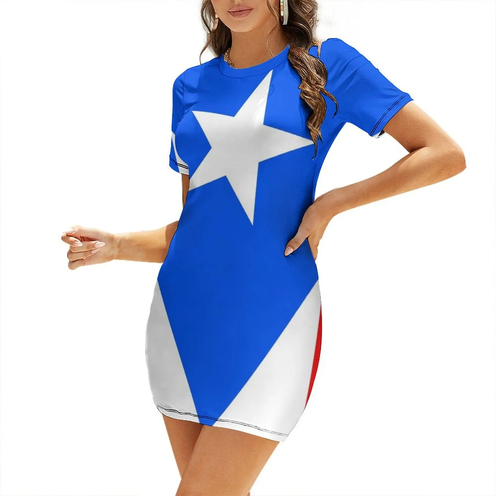 Summer Clothing Banner - Vestido de Manga Corta con Bandera
