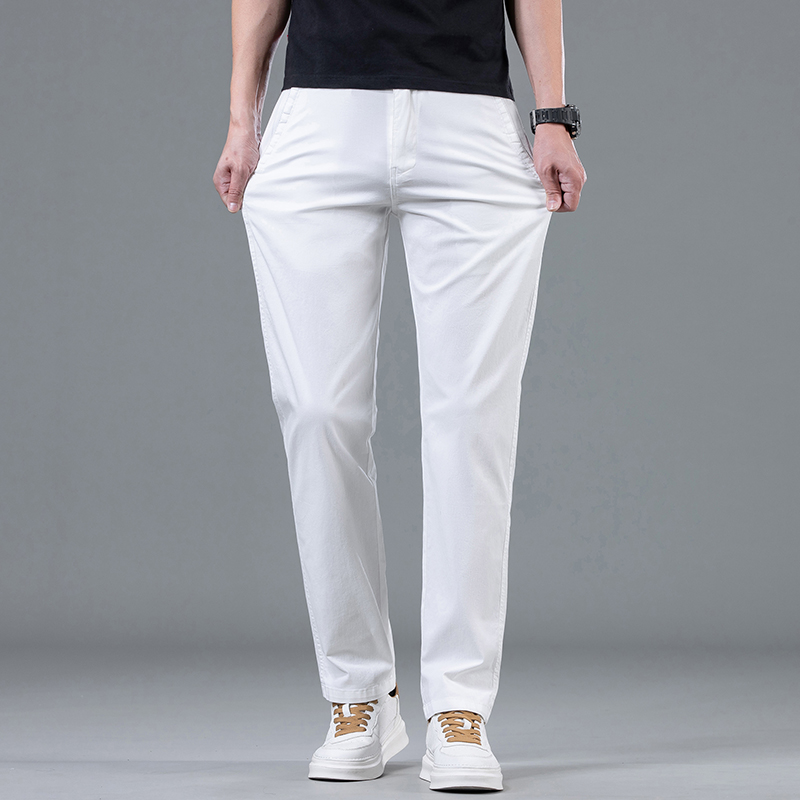 Pantalones blancos rectos y li - Summer Light Clothing reseña y precio