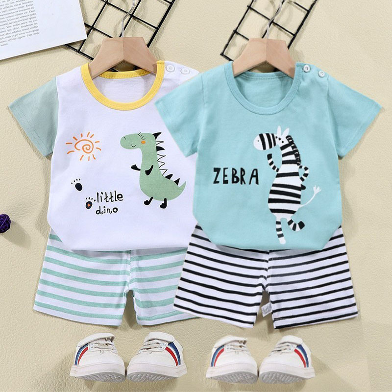 Camisetas de algodón + Pantalo - Summer Clothing Newborn reseña y precio