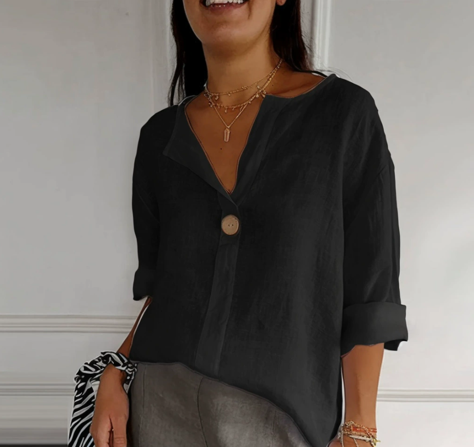 Camisa Holgada con Botones y C - Summer Clothing Plus reseña y precio