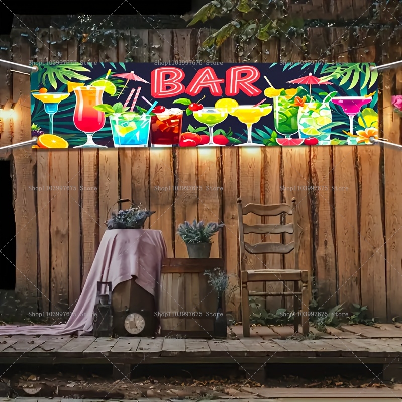 Banner de fiesta de Bar hawaia - Summer Clothing Banner reseña y precio
