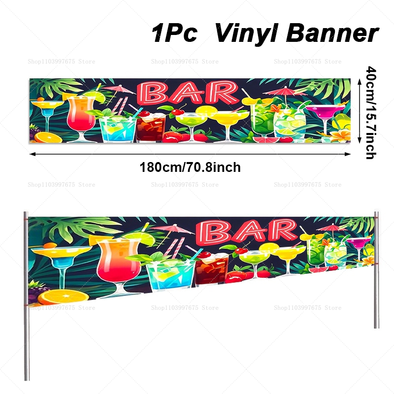Banner de fiesta de Bar hawaia - Summer Clothing Banner reseña y precio