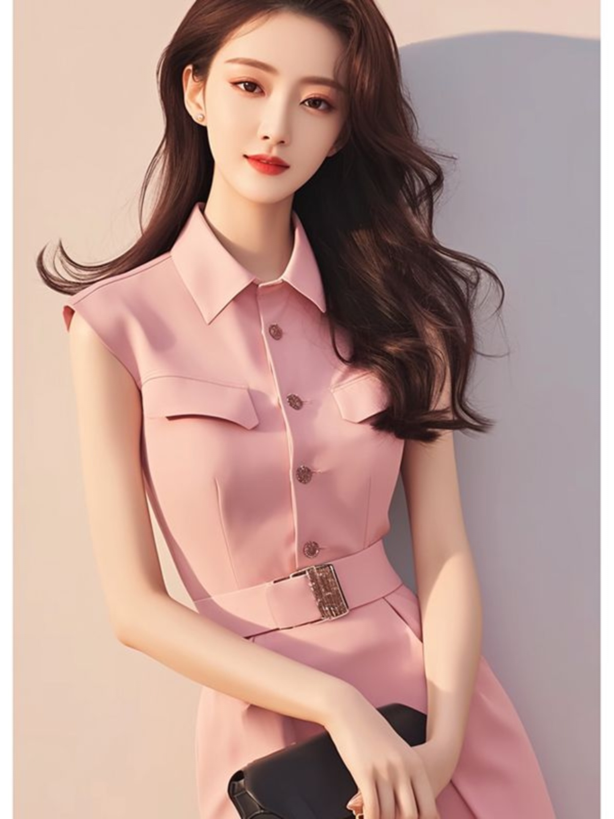 Elegante Vestido Largo Rosa, E - Summer Line Clothing Brand reseña y precio