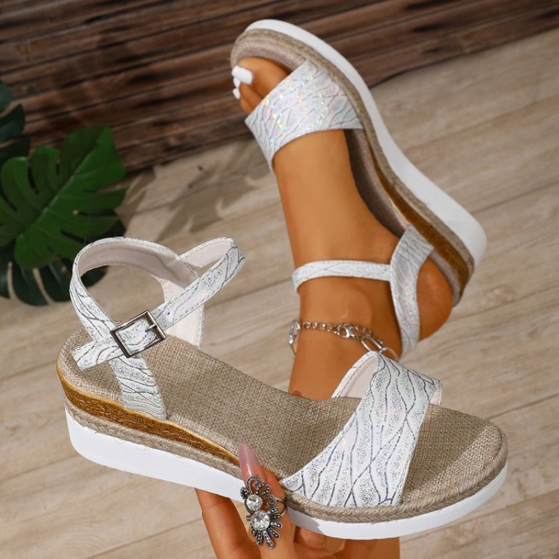 Sandalias de Plataforma Blanca - Espadrille Sandal Women reseña y precio